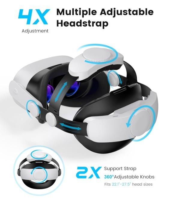 MQ2000 Series Oculus Quest 2/3 Replaceable Head Strap No Battery New