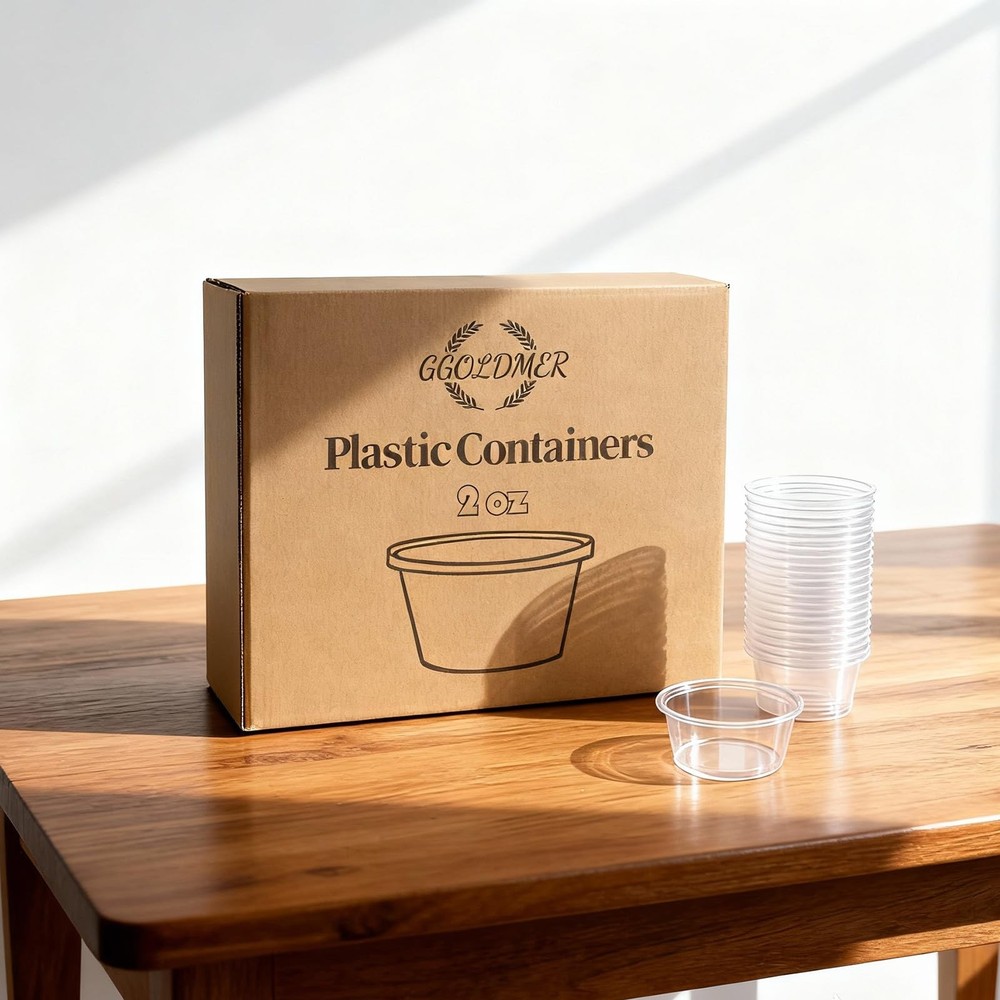 500 Count 2oz Plastic Portion Cups No Lids, Mini Condiment Containers Disposa...