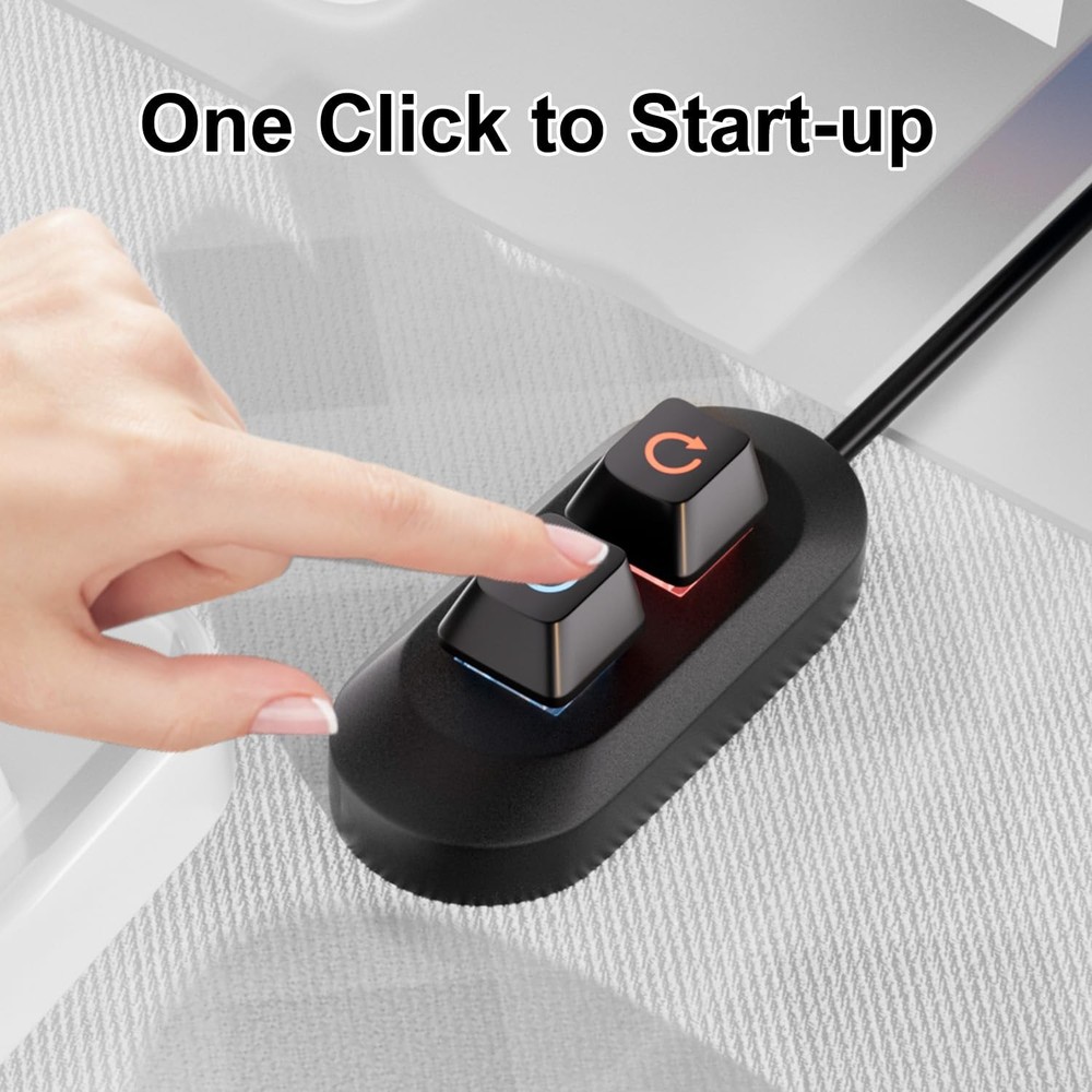 External PC Power Button with Mechanical Switch, 1.8m Cable for Motherboard