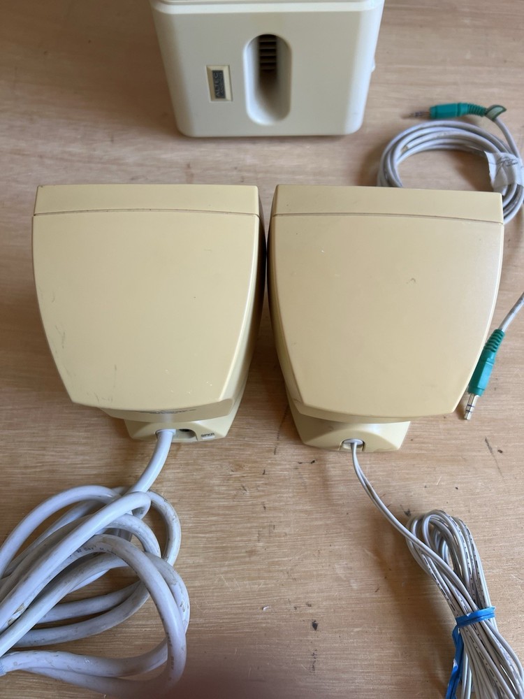 Altec Lansing ACS44 2.1 Multimedia Computer Speaker System Subwoofer Beige Testd
