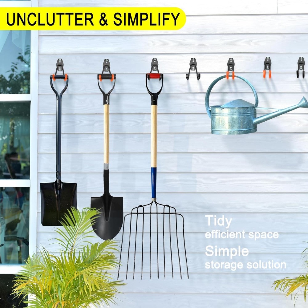 2 Pack Garage Hooks Heavy Duty Storage Organizer Medium U Hook, Black 2 pack