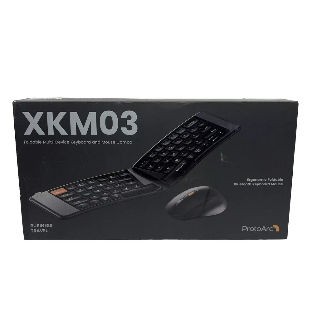 PROTOARC XKM03 FOLDABLE KEYBOARD AND MOUSE COMBO OPEN BOX