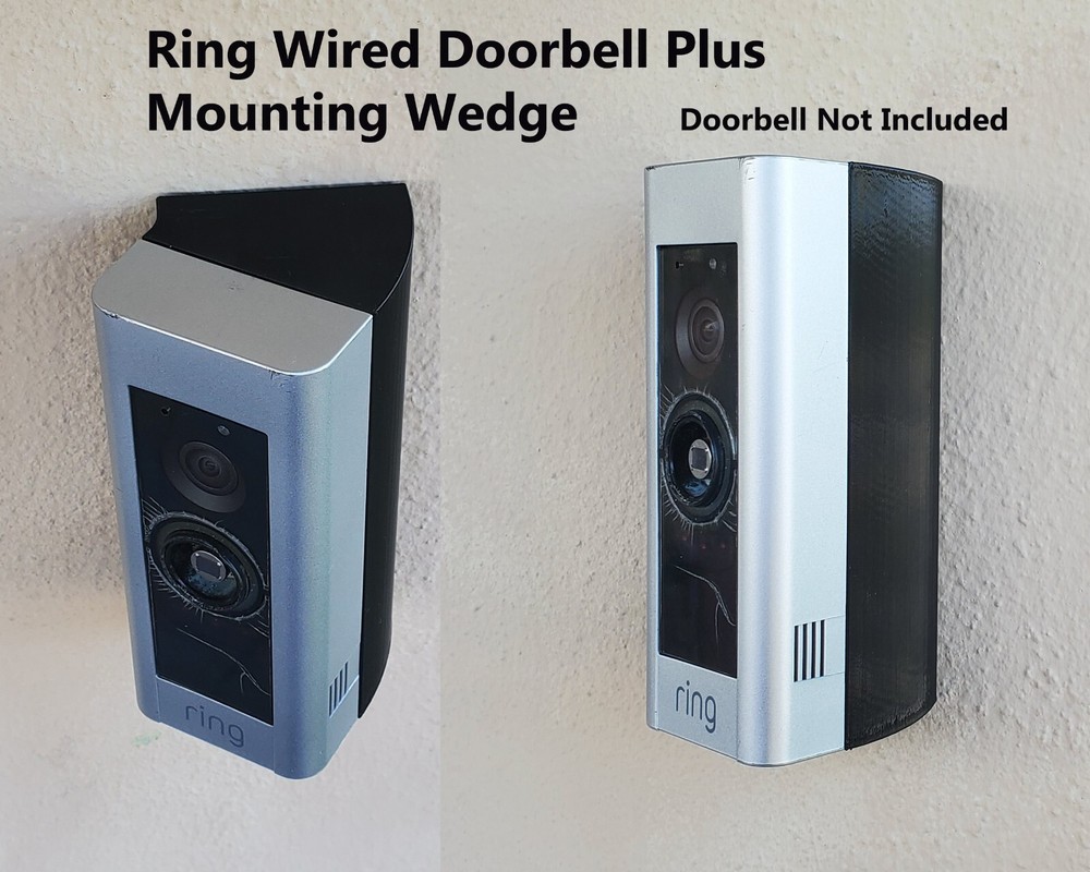 Ring Wired Doorbell Plus (Ring Pro)  Wedge Bracket Corner Mount Kit 15-90 Degree