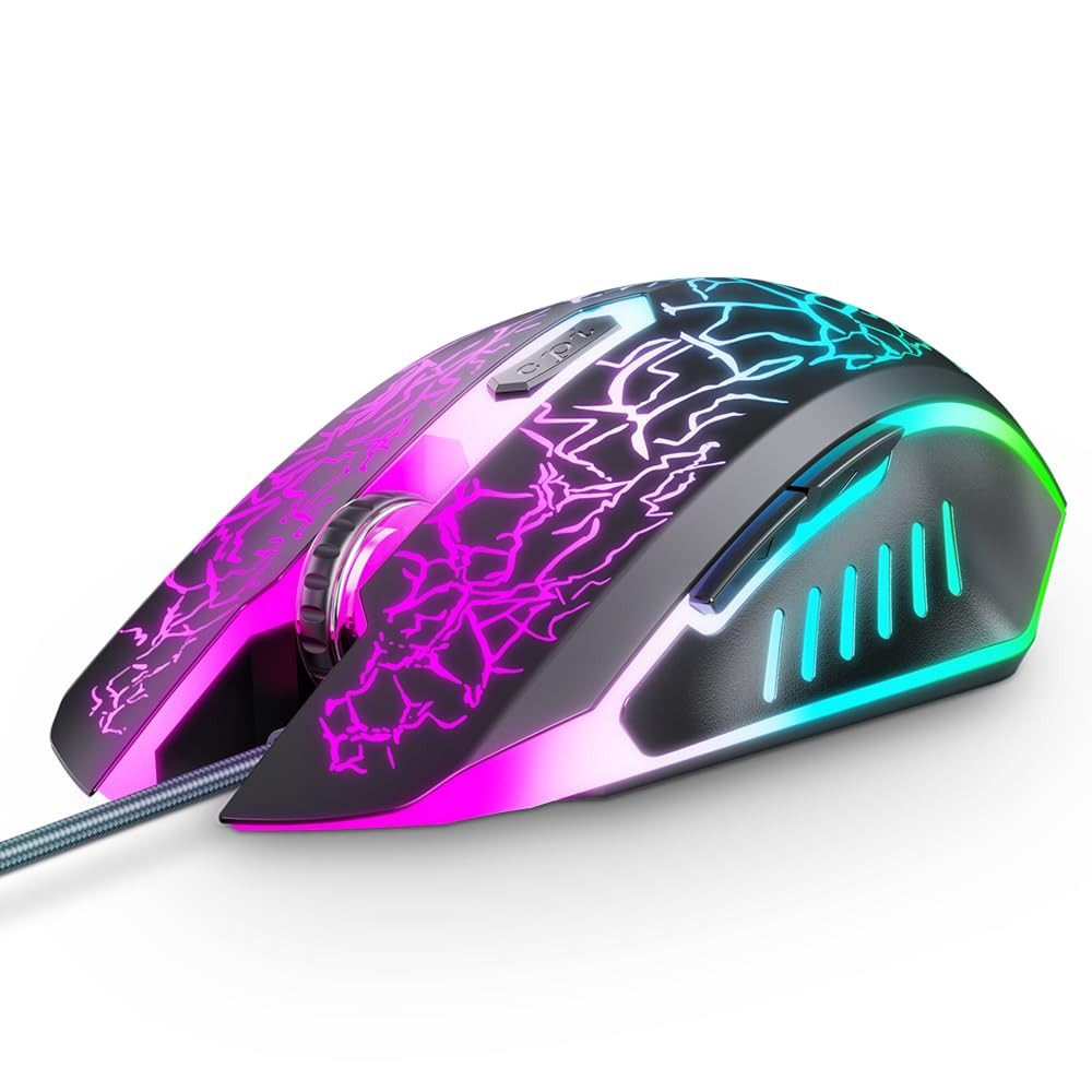 VersionTECH. Wired Gaming Mouse, Computer Mouse Ergonomic Mice with 7 LED Lig...