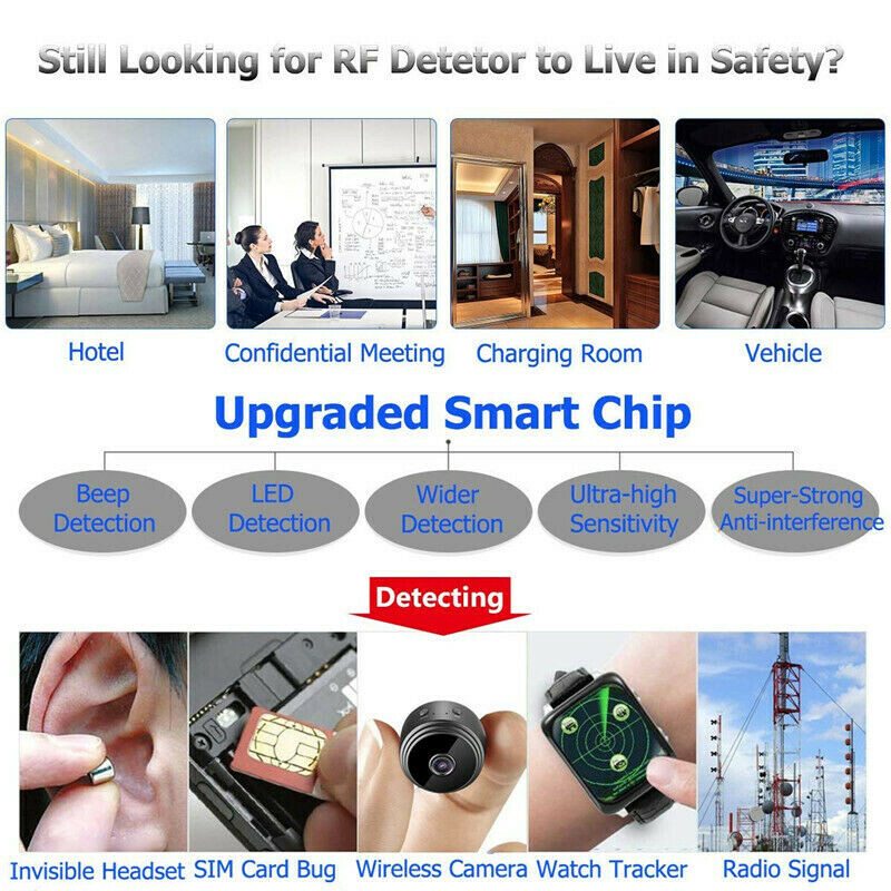 K18 Anti-Spy RF Detector Camera GSM Audio Bug GPS Finder Scanner Tracker