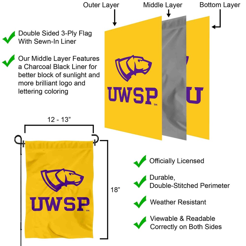 UWSP Pointers Garden Flag and Yard Banner