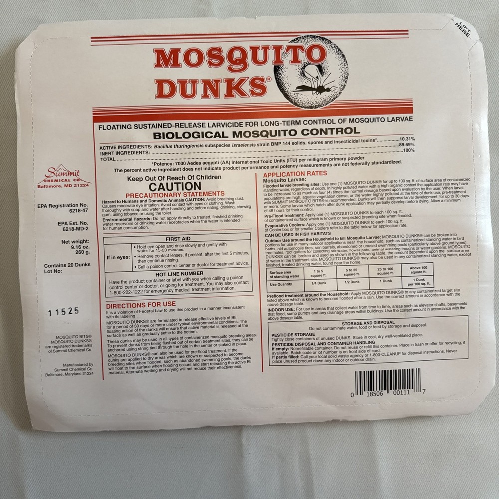 Summit Mosquito Dunks - 20 Dunks