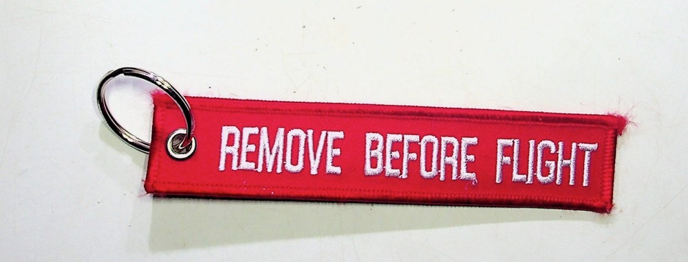 Aviation Keychain Remove Before Flight AMRAAM Red Tag Streamer