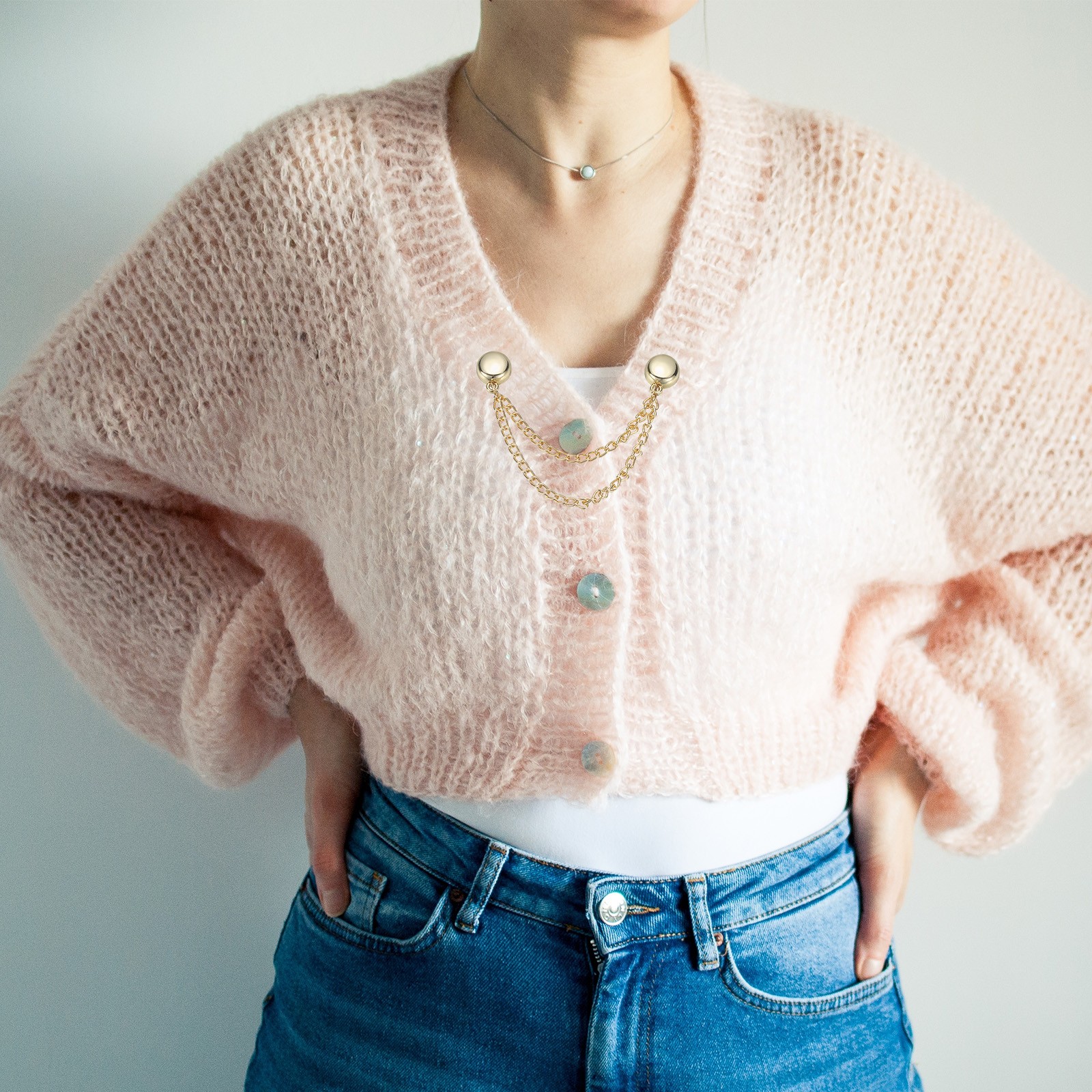 Metal Magnetic Clothing Clips, Magnetic Button Clips,Gold,Black