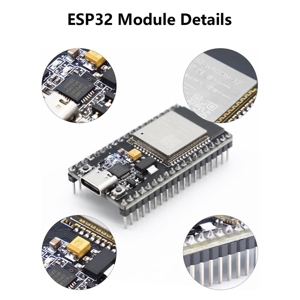 ESP32 Development Board 5 Pcs ESP32 ESP-WROOM-32 Module with CP2012 Chip WiFi...