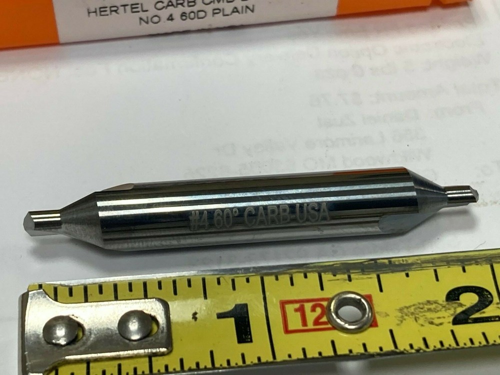 Hertel 300-001006, #4 Plain Cut 60° Solid Carbide Combo Drill & Countersink