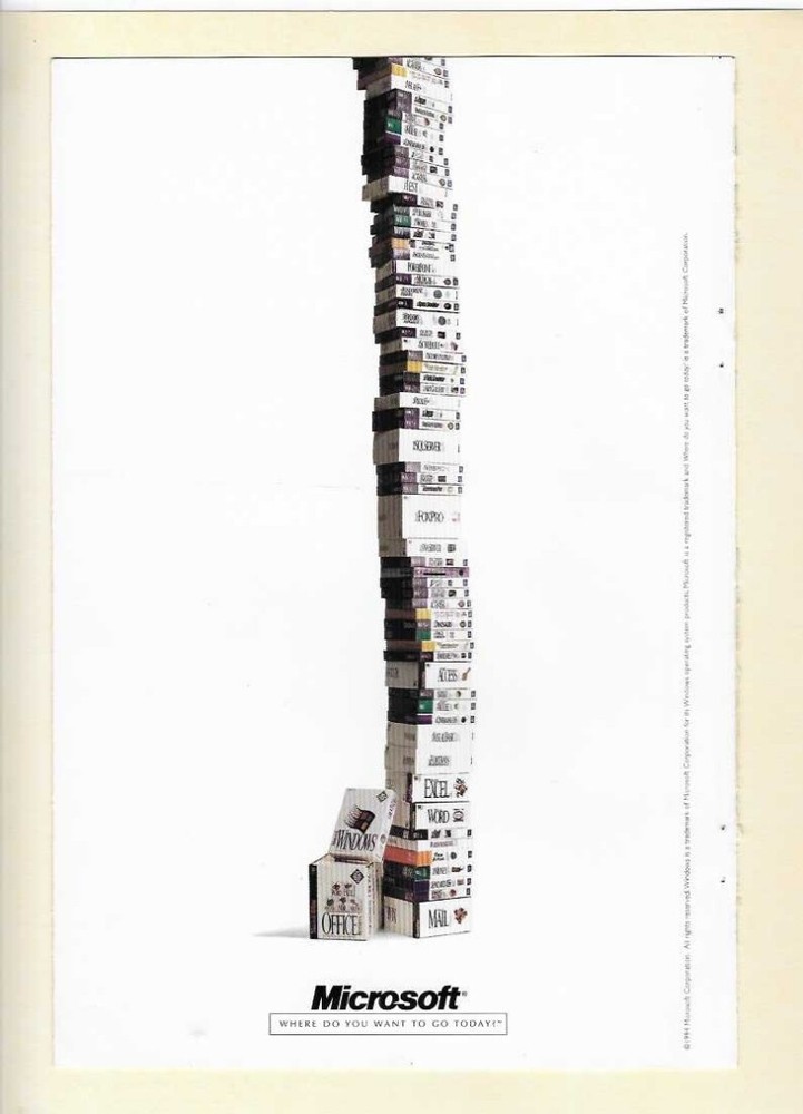 1995 Microsoft Computers & Software Multi-page Insert Vintage Print Ad