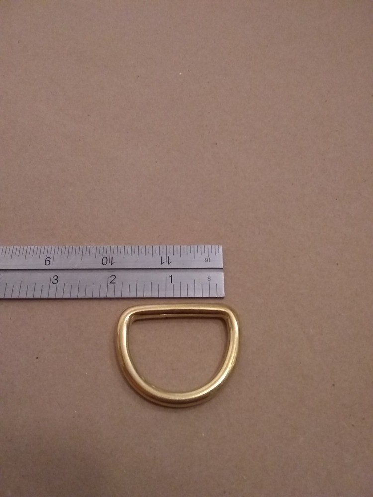 1 1/2" Solid Brass Heavy Duty D Rings (Pack Of 5)