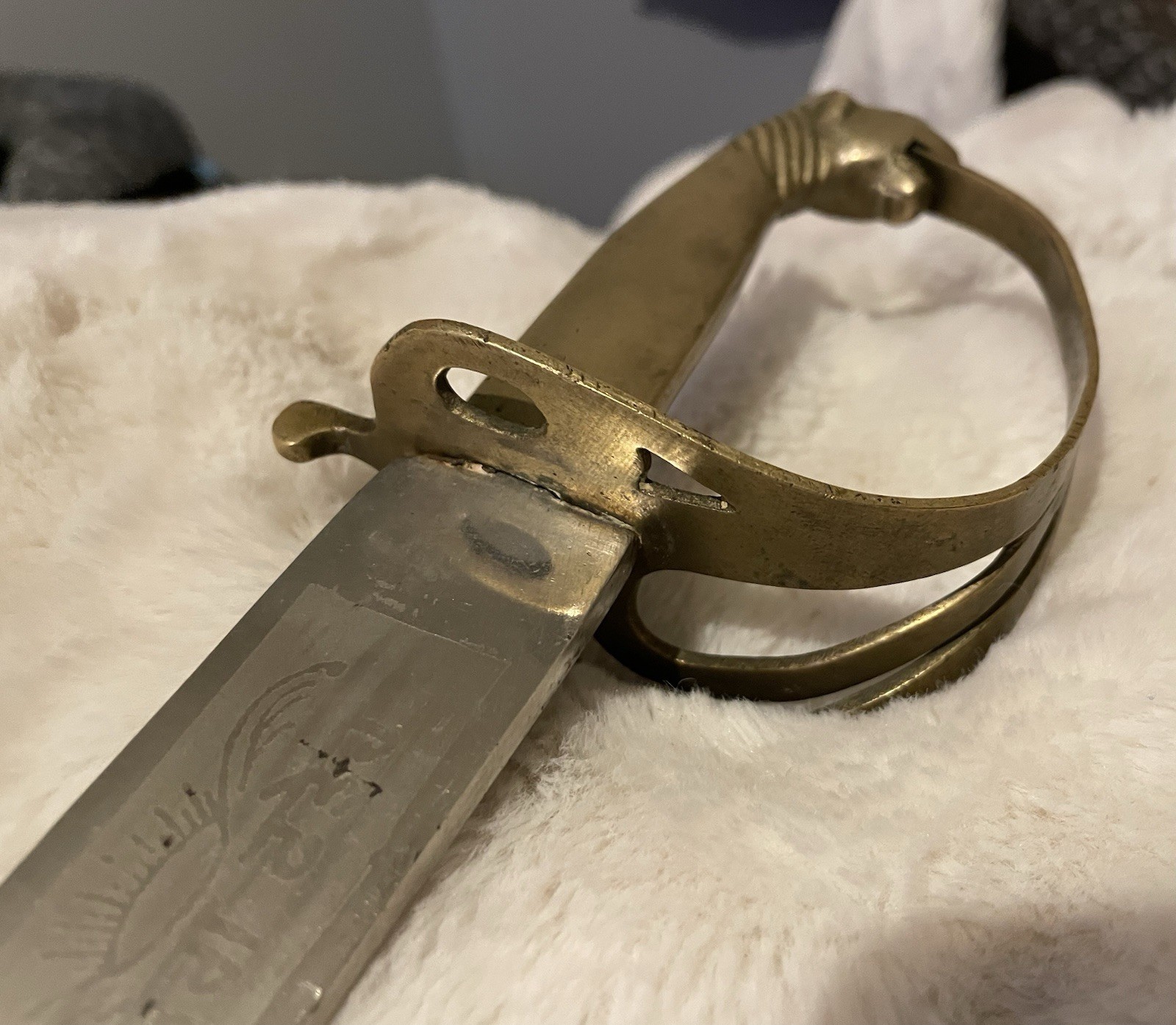 VIntage Shamshir India Dress Sword with Brass Scabbard 22”