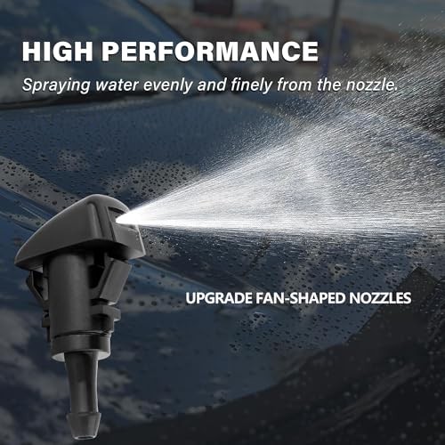 Windshield Washer Nozzles 2 Pack, Front Wiper Spray Jet Replacement, Single