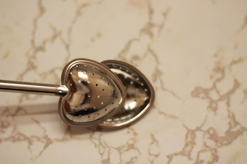 HEART TEA SPOON FILTER INFUSER VALENTINES LOVE