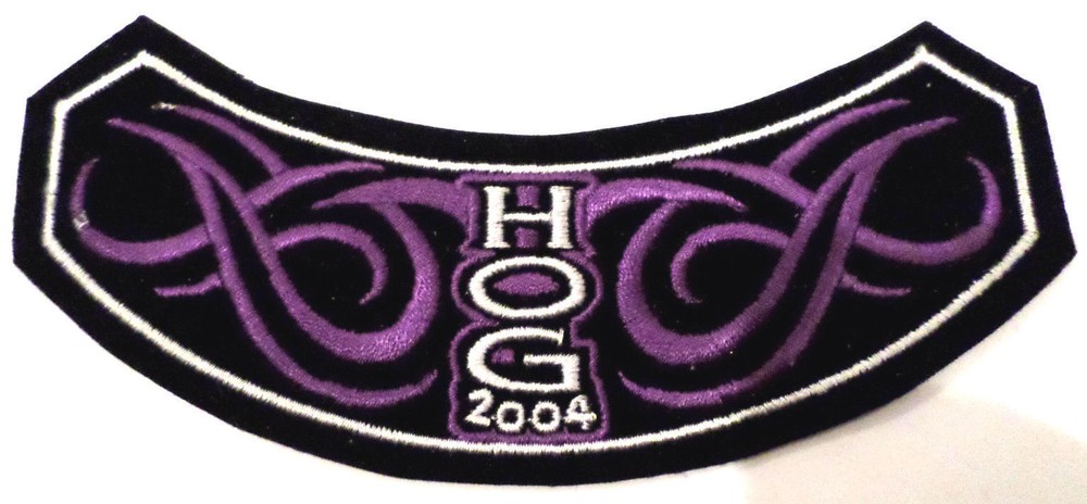 2004 Hog Rocker Patch Harley Owners Group Black And Purple Uniform Patch