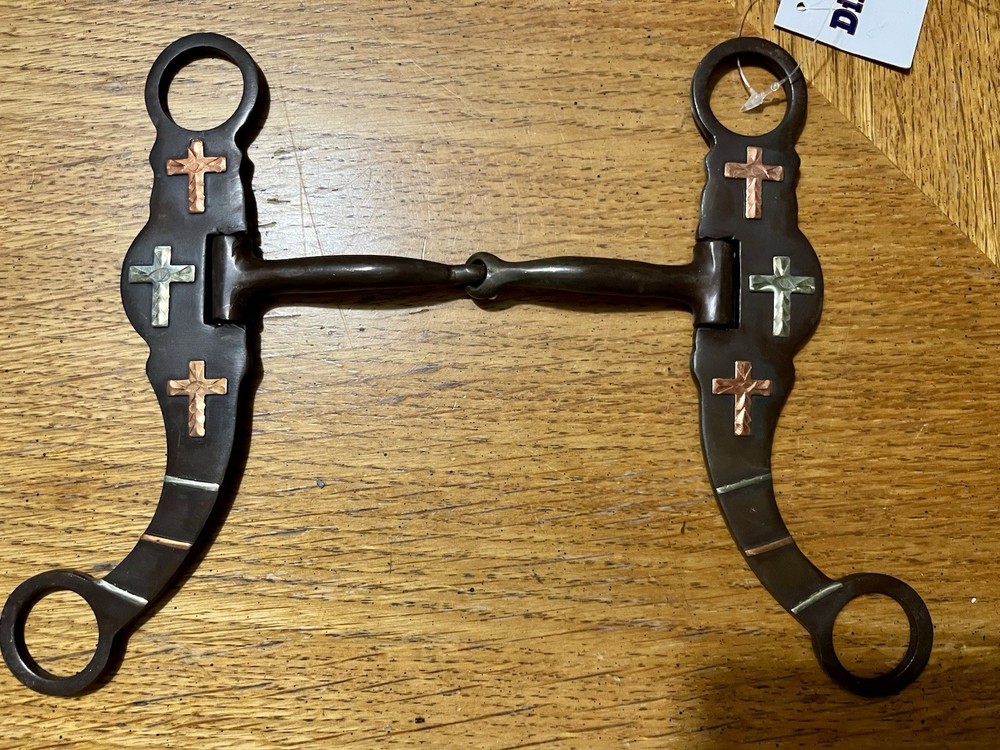 Western Snaffle bit 5” with Cooper Crosses