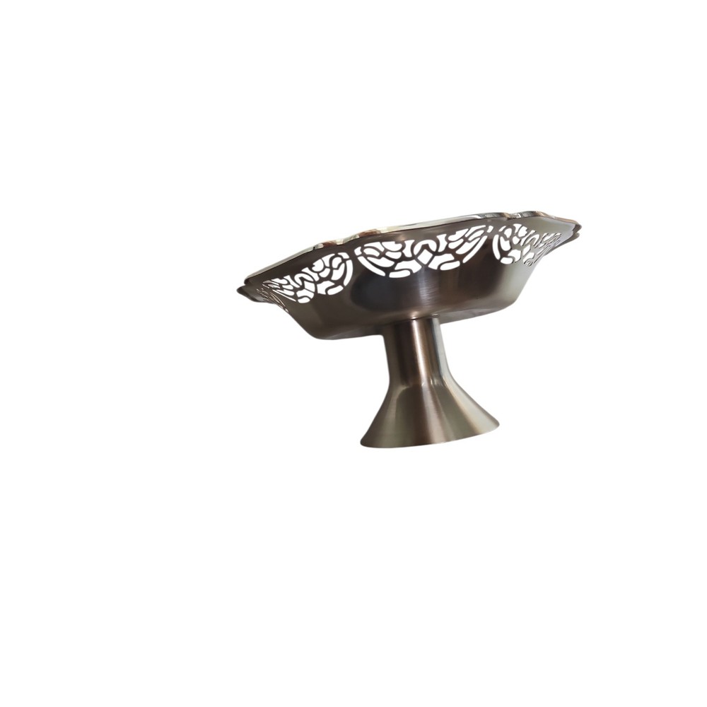 Vintage WMF IKORA 6464 GERMANY EP BRASS Brushed Silverplate Bowl Coupe Dish