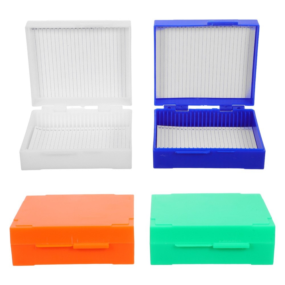 4 Pcs Microscope Slide Case Accessories Laboratory Holder Storage Tray