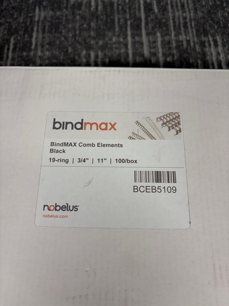 100 Pack 3/4" Inch Plastic Binding Comb 19 Ring EP304BK BCEB5109 BindMax (2 avai