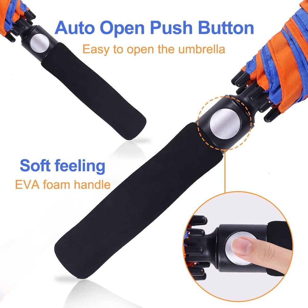 Best Vented Golf Umbrella 54/62/68 Inch Automatic Extra Large Windproof Oversize