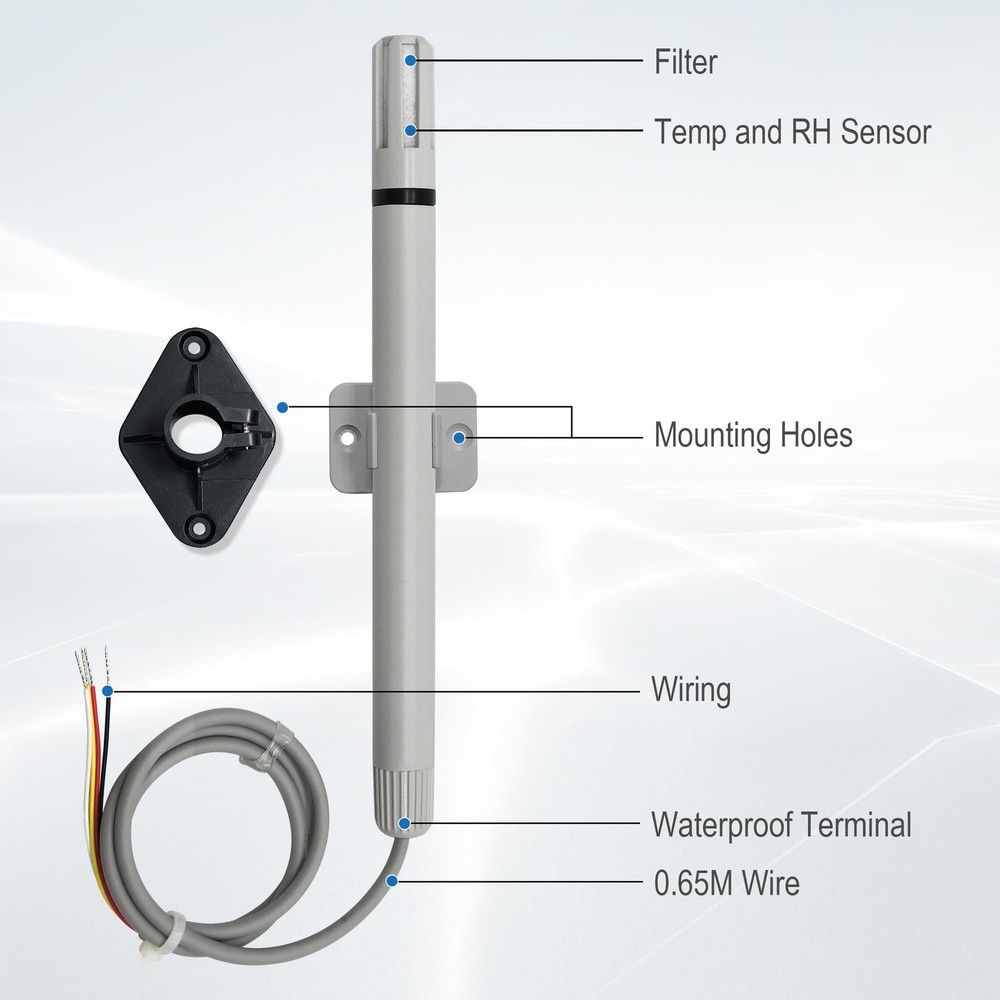 Tzone Temperature and Humidity Sensor 4-20 mA Temp Transmitter,...