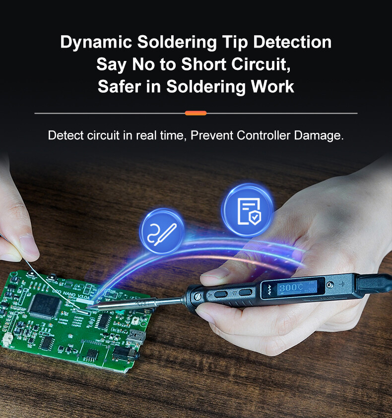 TS101 Soldering Iron Set B2/BC2/I Tips 65W Temperature Adjustable 50-400℃ USB-C