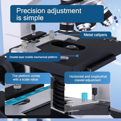 Compound Trinocular Microscope 40X-5000X Magnification, Research Grade