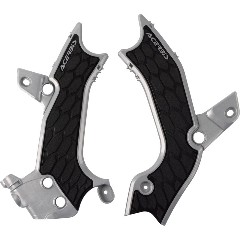 Acerbis 2983671015 X-Grip Frame Guard - Silver/Black