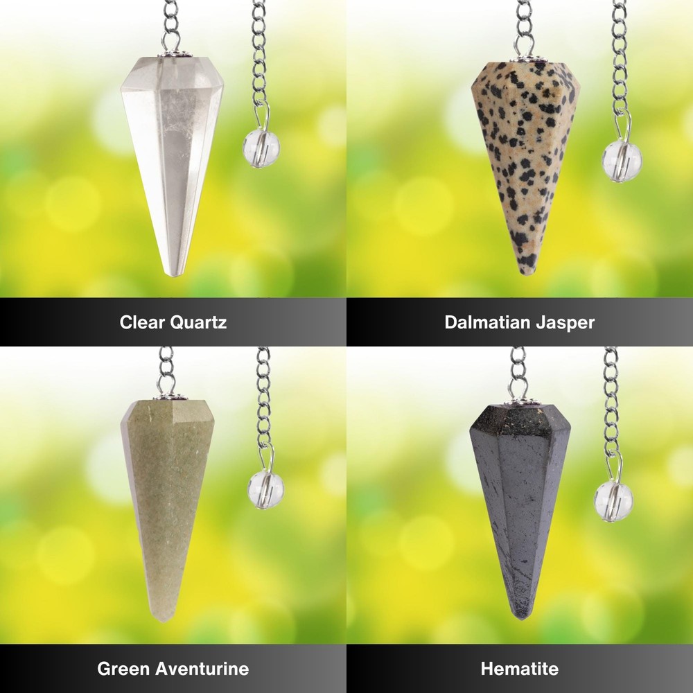 Pendulum Crystals, Divination Tool, Energy Work, Reiki, Grid ,Dowsing, 35 Types