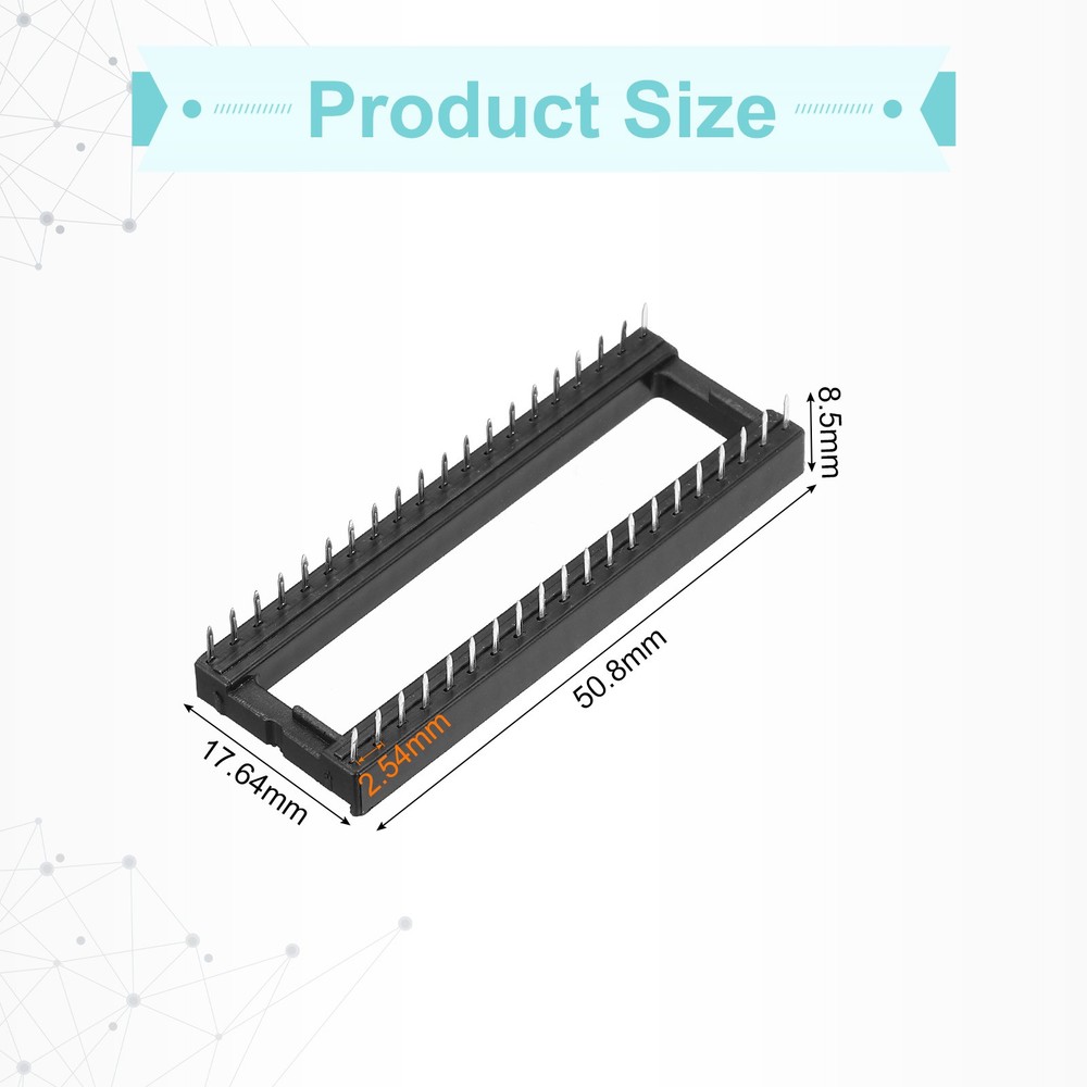 20Pcs DIP IC Chip Socket Adapter 40 Pin IC Assortment Kit 2.54mm/0.1"