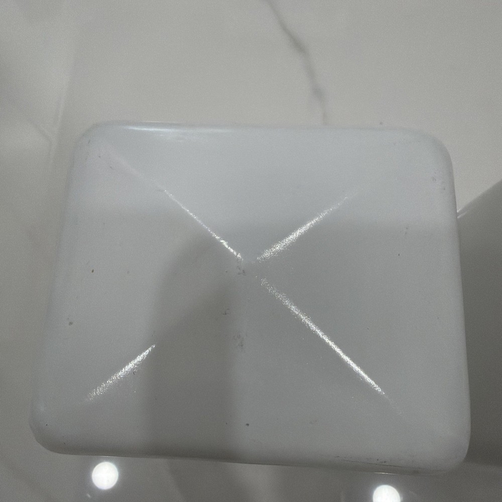 Milk Glass White Exit Double Sided Unusual Light Cover