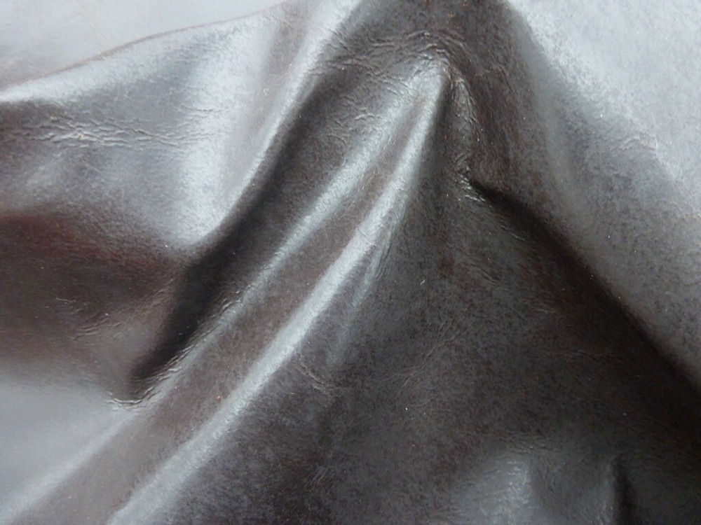 lambskin leather hide Walnut Brown Rustic Smooth Finish Double Sided
