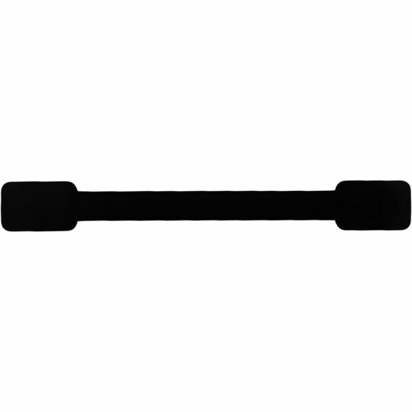 Black Blank Tamper Evident Labels | 4" x 0.5" Special Shape - 500 Pack