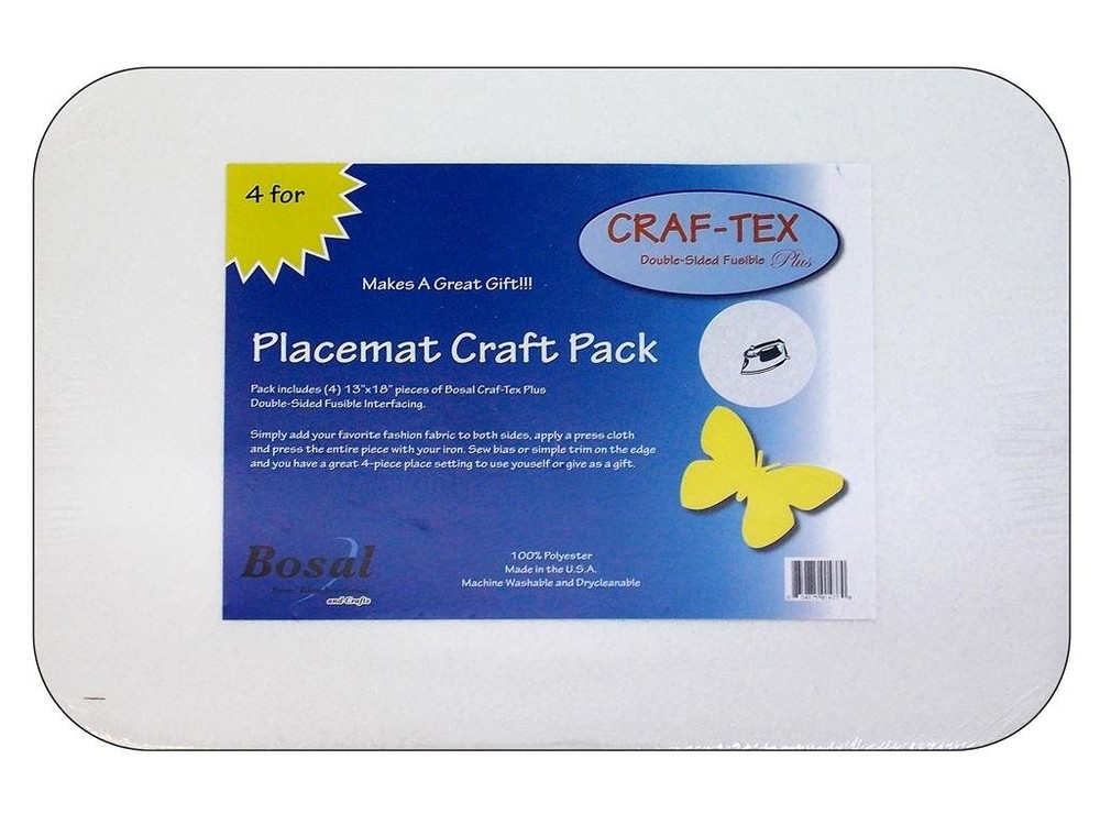 Craf Tex Plus 4pc Placemat 18x13 White 4 Piece