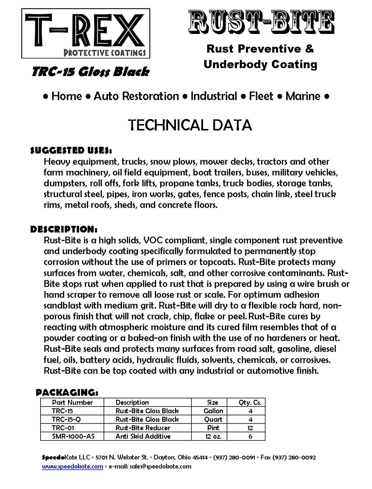 Paint over Rust with Underbody Gloss Black Paint, Gallon, TRC-15, RUST-BITE