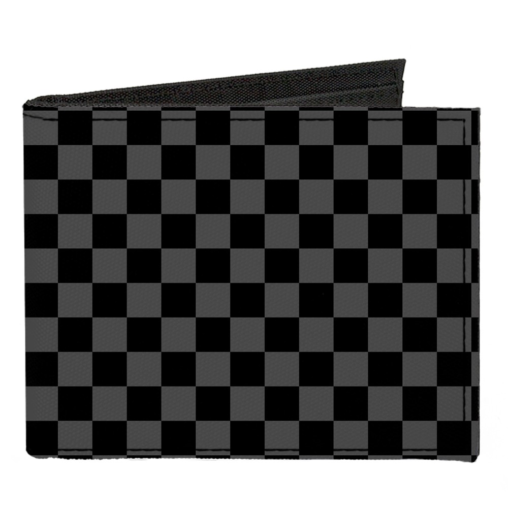 Canvas Bi-Fold Wallet Checker Black/Gray