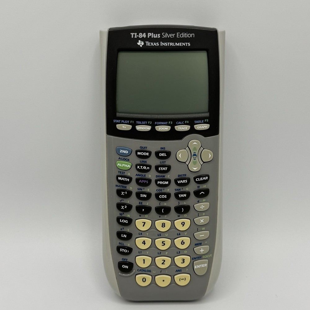 Texas Instruments TI-84 Plus Silver Edition Graphing Calculator W/Cover - Tested