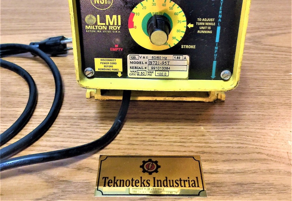 LMI MILTON ROY B721-95T ELECTROMAGNETIC DOSING PUMP