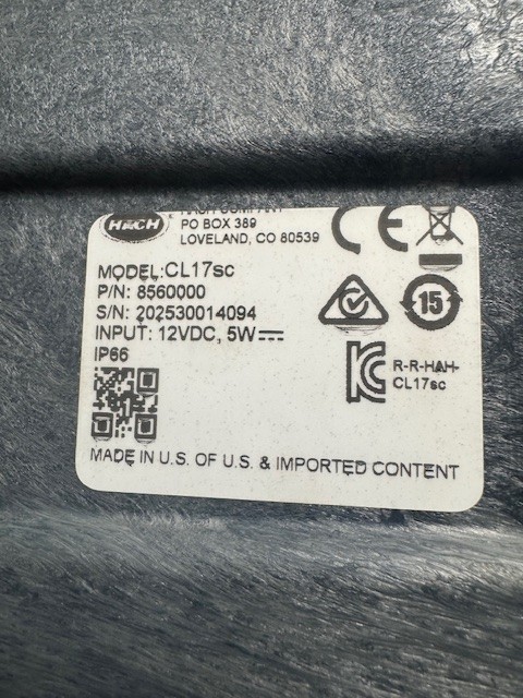 Hach CL17SC Colorimetric Chlorine Analyzer, SC200 Universal Controller