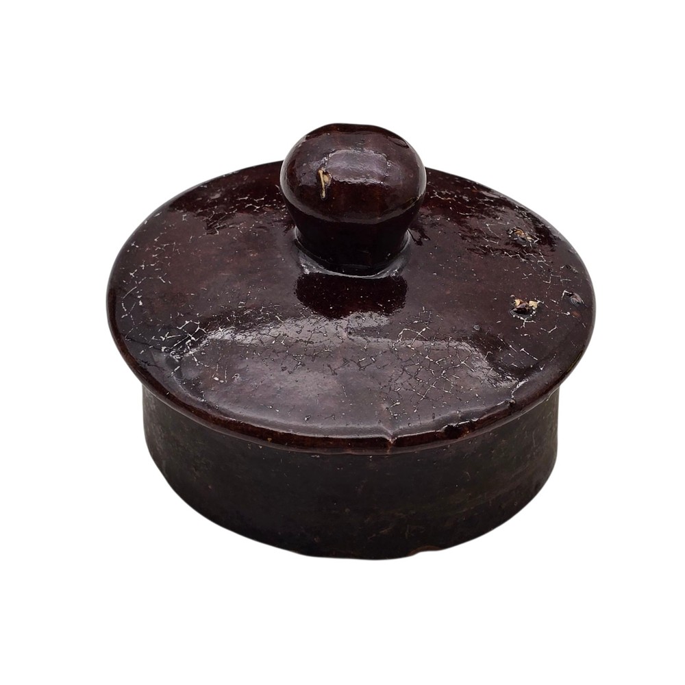 Star Stoneware Primitive Pottery Teapot Dark brown