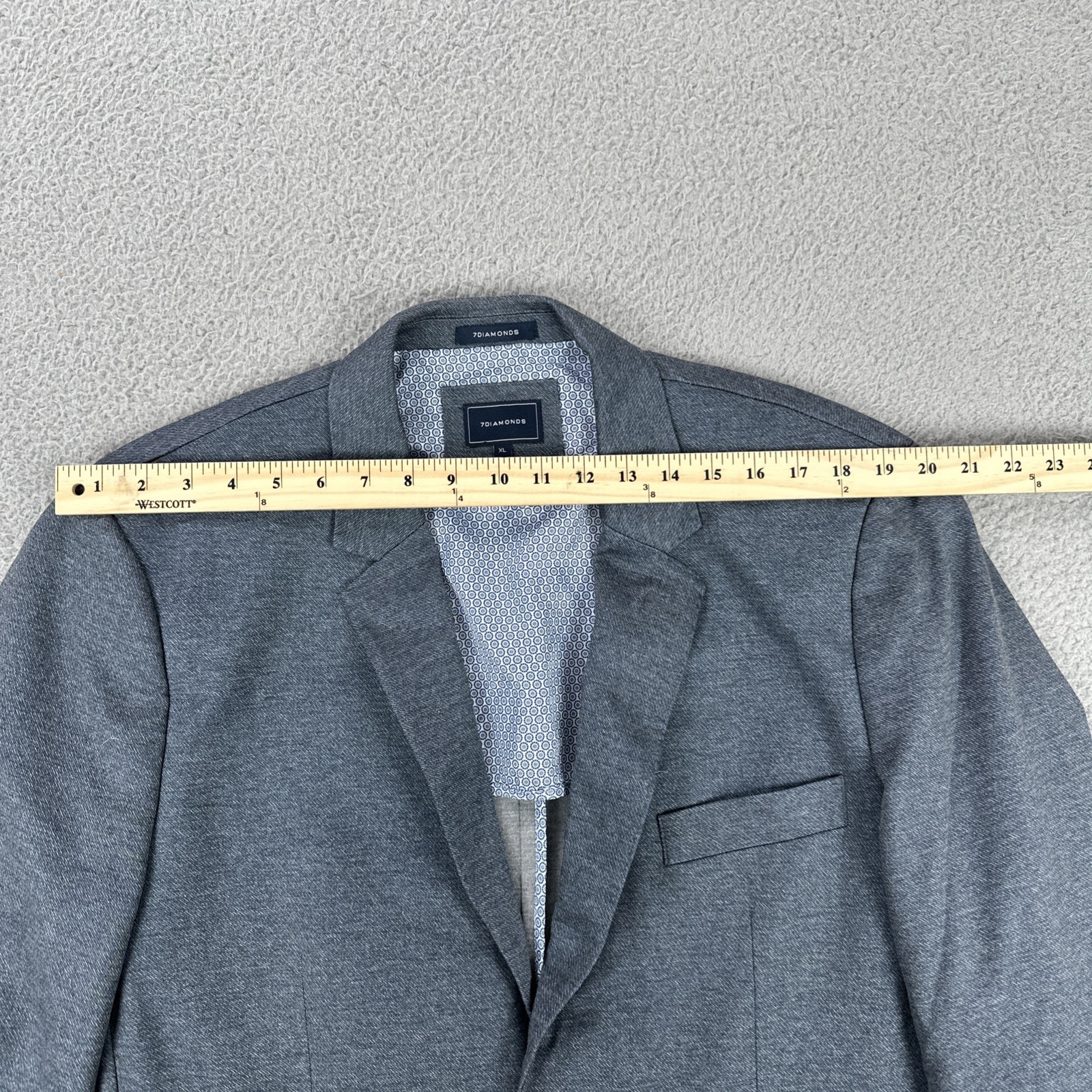 7 Diamonds Mendocino Blazer Men XL Blue 2 Button Dual Vented Stretch BLZ8303