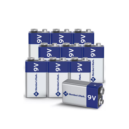 Member's Mark 9V Alkaline Batteries, 10 pk