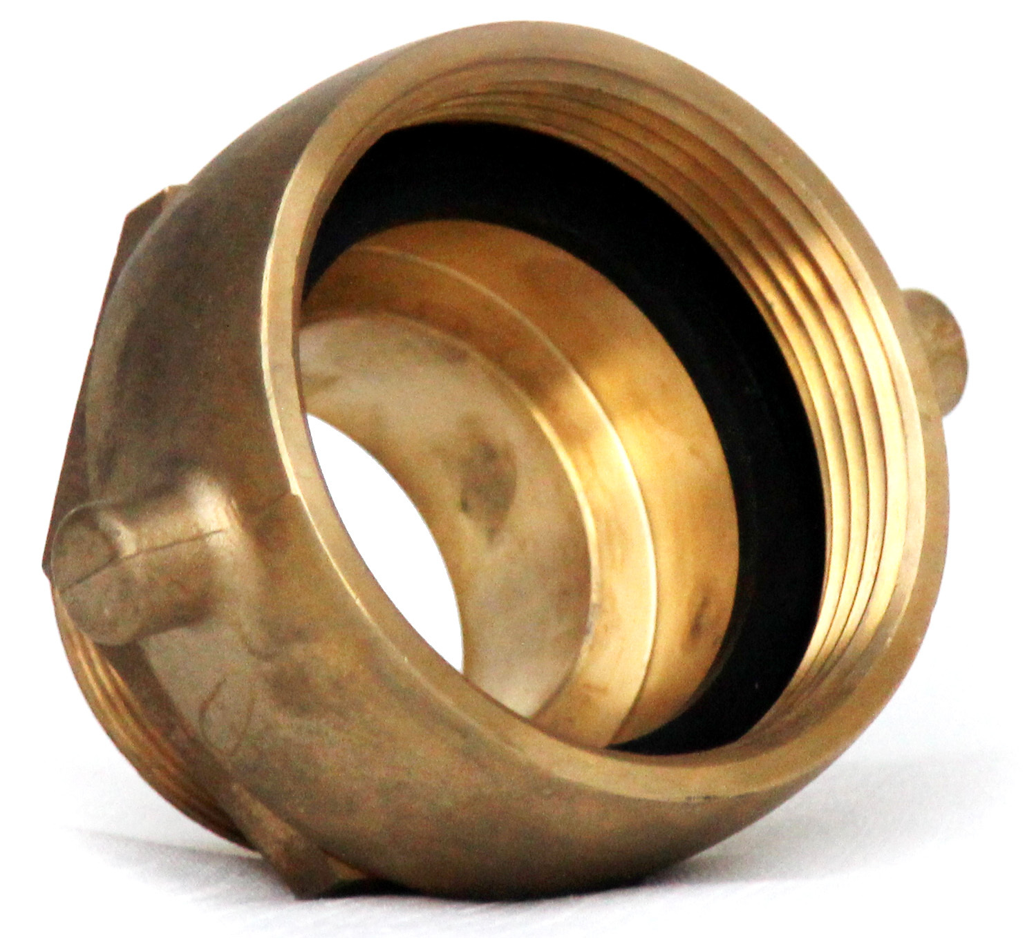 2-1/2" NST (NH) Female Swivel x 2" Male NPT Fire Hose Hydrant Adapter Snoot