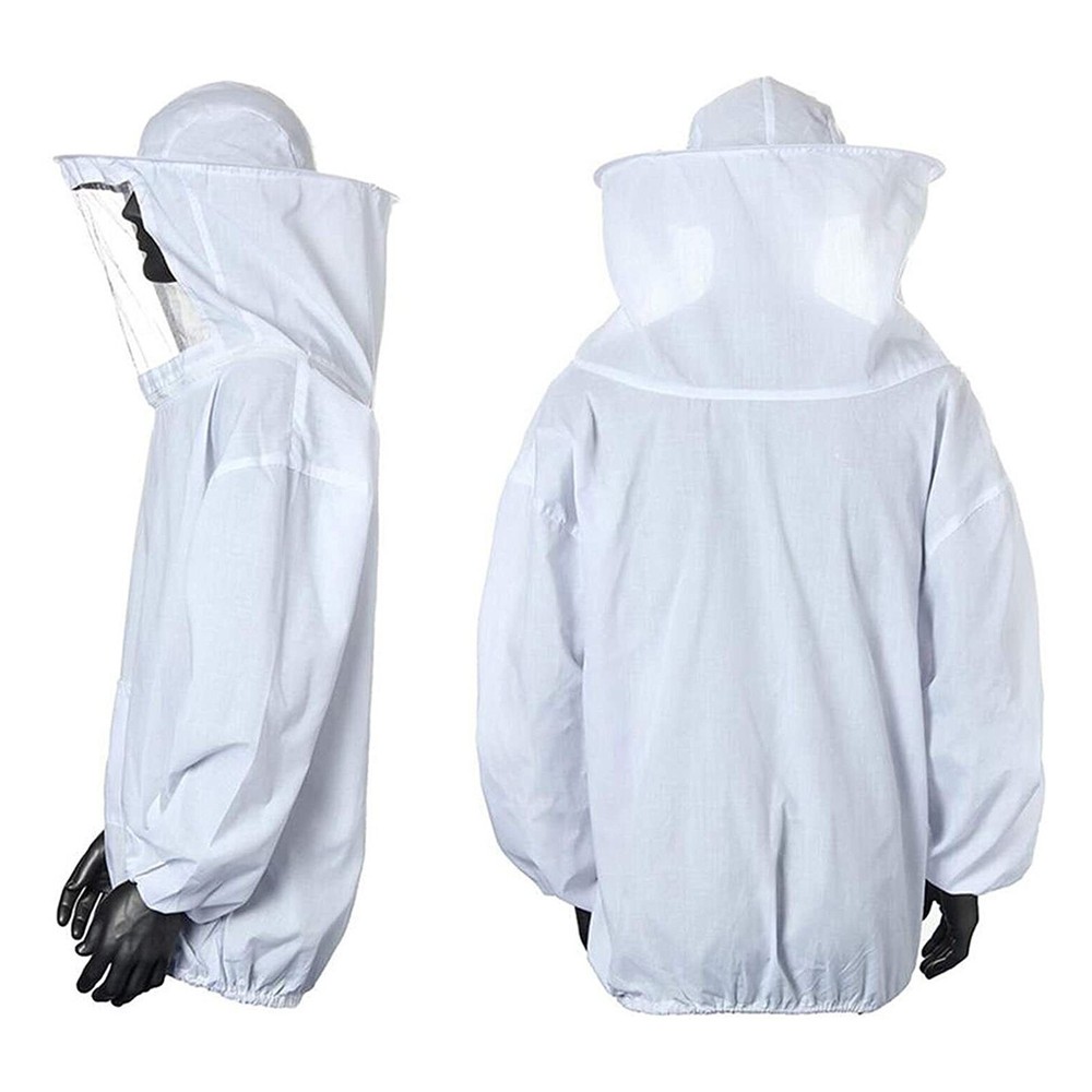 Beekeeping Protective Jacket Veil Suit + Beekeeping Long Sleeve Gloves Set