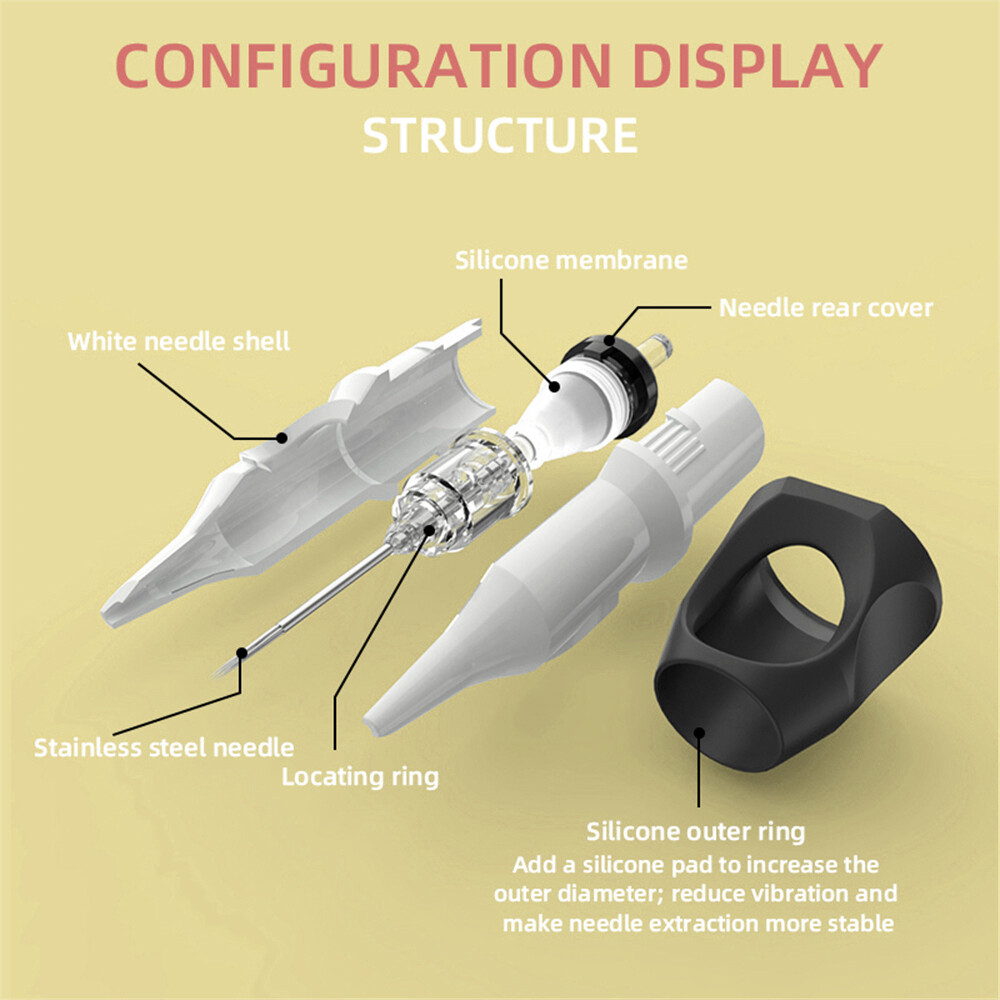 20pcs Disposable Tattoo Cartridge Needles Higher Quality Round Liner Shader Mag