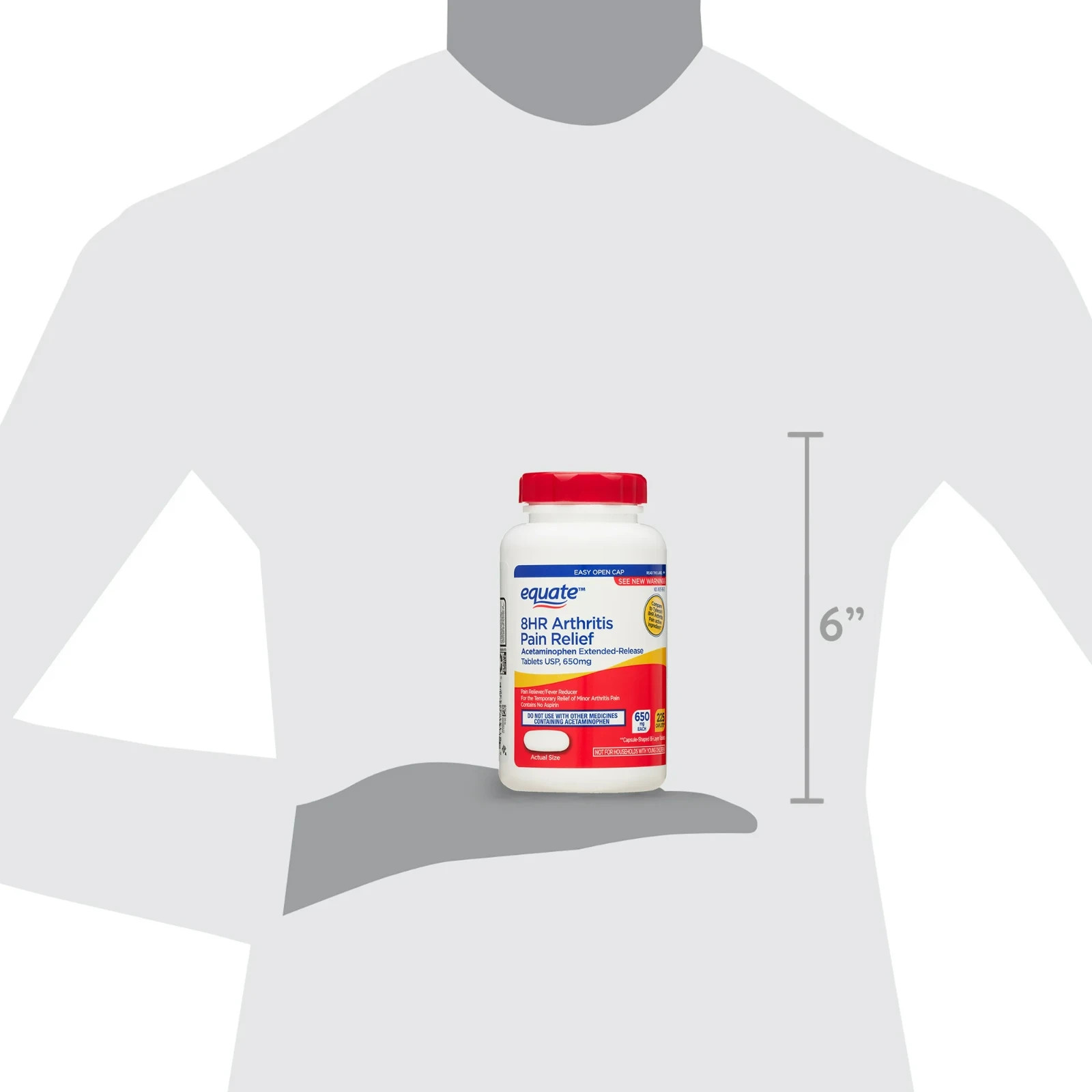 Equate 8 Hr Arthritis Pain Relief, 680mg Acetaminophen ER, 225 Ct, 2 Pack