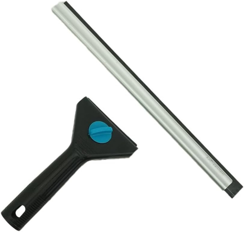 12 Inch All Purpose Window Squeegee - Lightweight Durable Plastic Handle -Alumin
