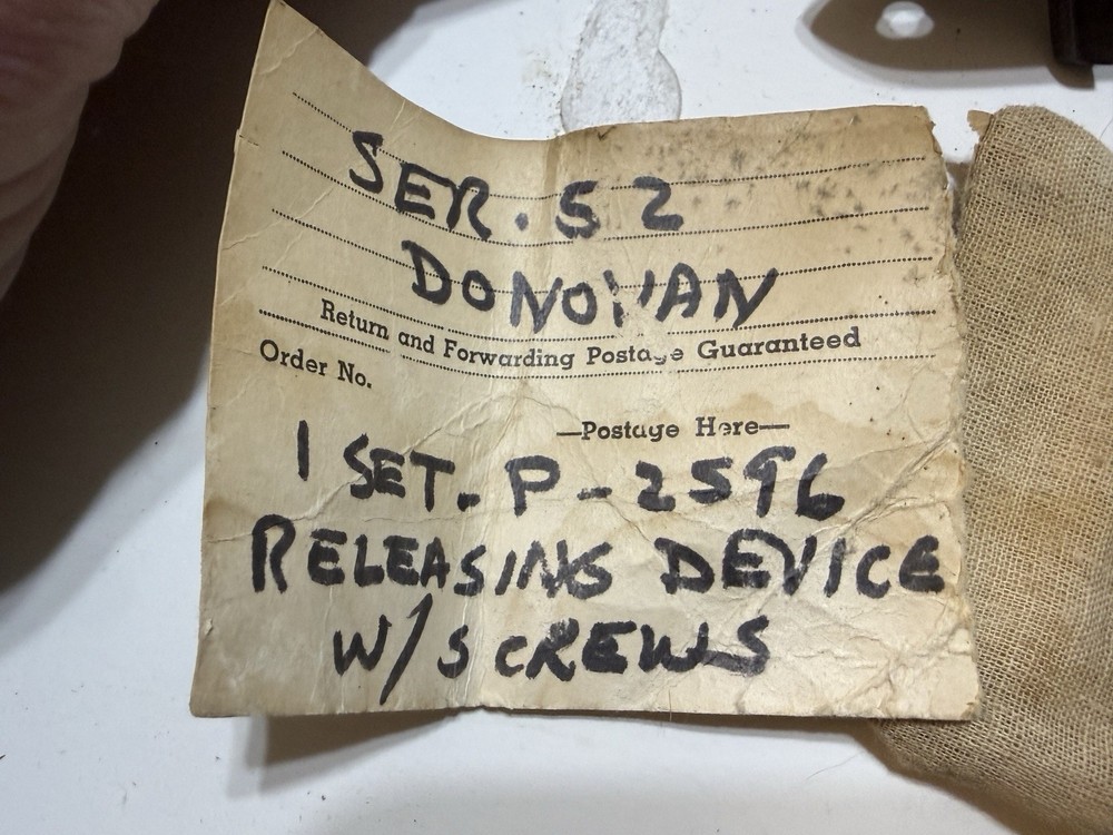 NOS SOLID BRASS DONOVAN SER S2 P2596 CAM HANDLE WINDOW LATCH RELEASING DEVICE